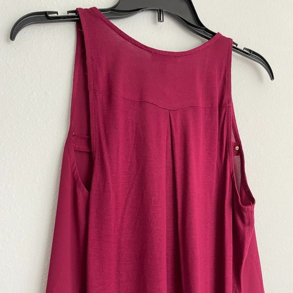 NWT - Deep Red - Express Sleeveless Blouse - Medium - Picture 8 of 11